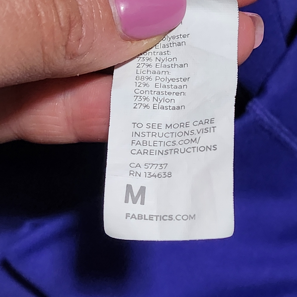 FABLETICS Define Powerhold Womens Medium Purple High Waist 7/8 Leggings Workout - Picture 12 of 16
